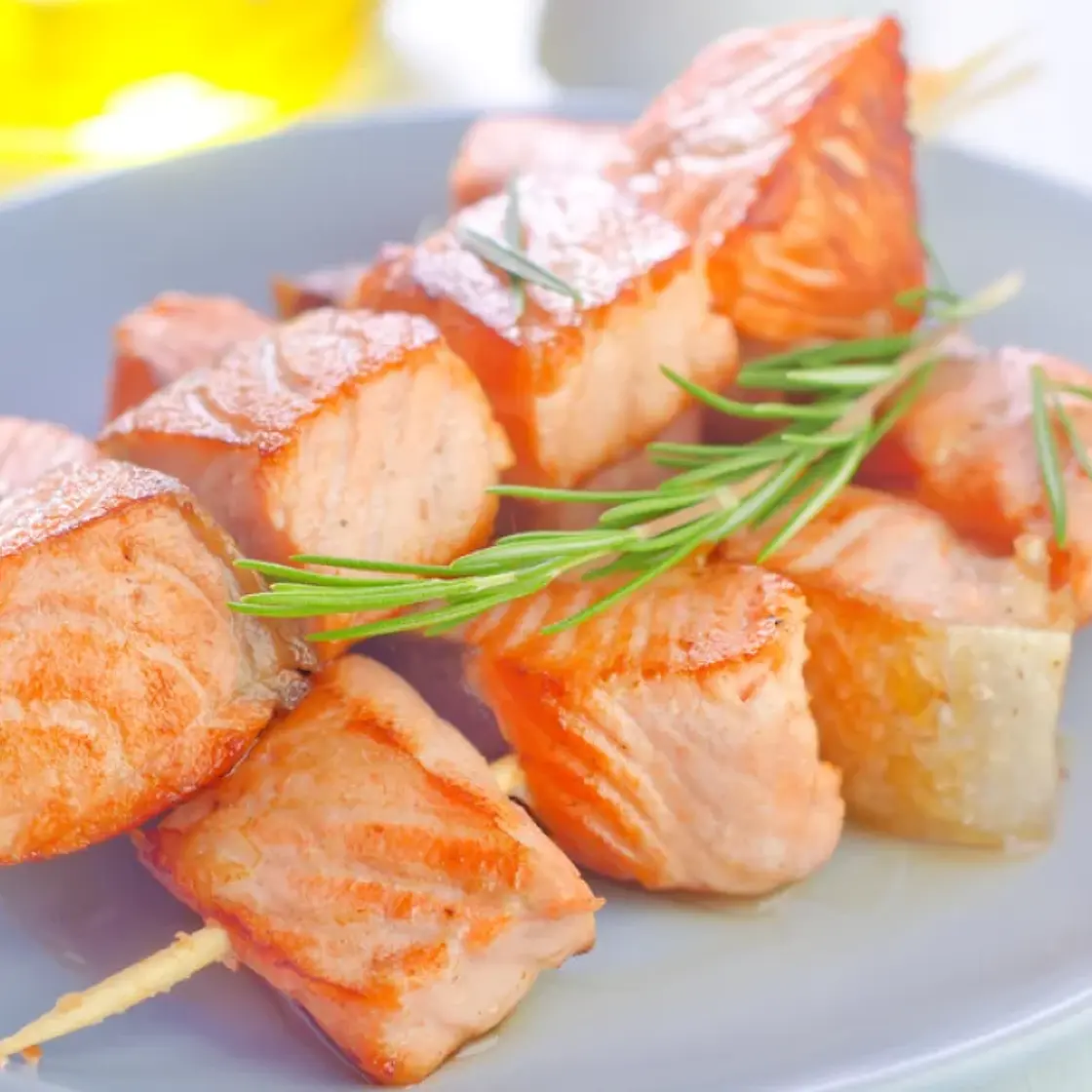 Brochettes de saumon