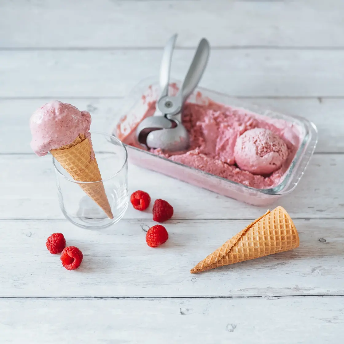 Raspberry Yogurt Ice Cream