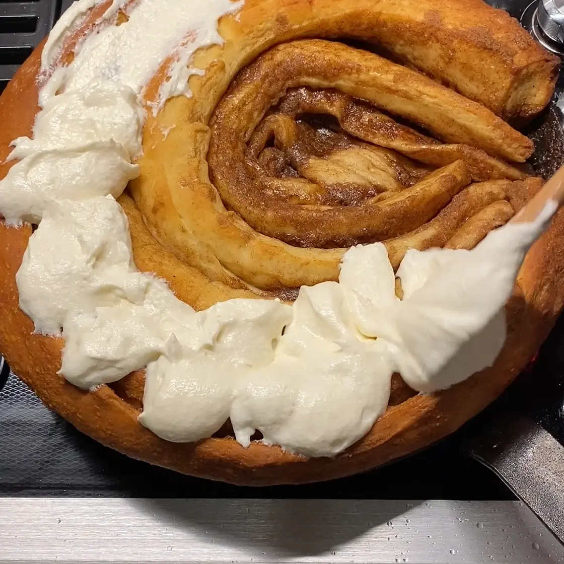 Giant Cinnamon Roll with Chili