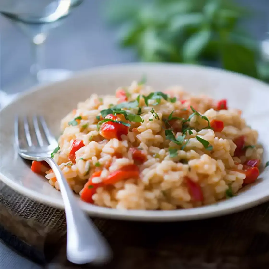 Roasted Bell Pepper Risotto