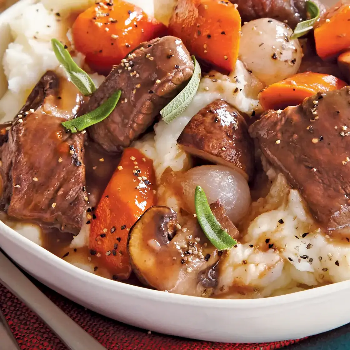 Quick Beef Bourguignonne