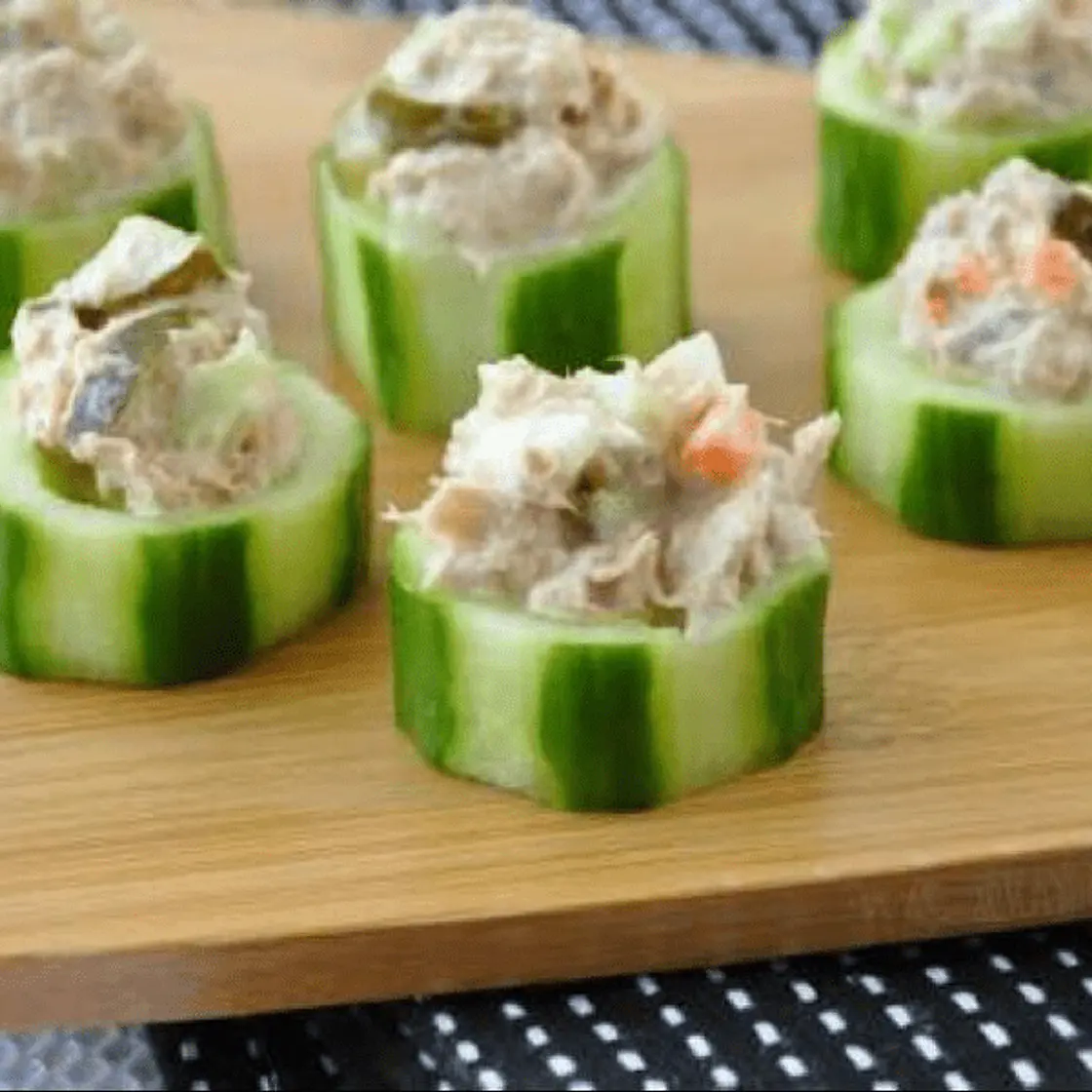 Tuna in Cucumber Cups
