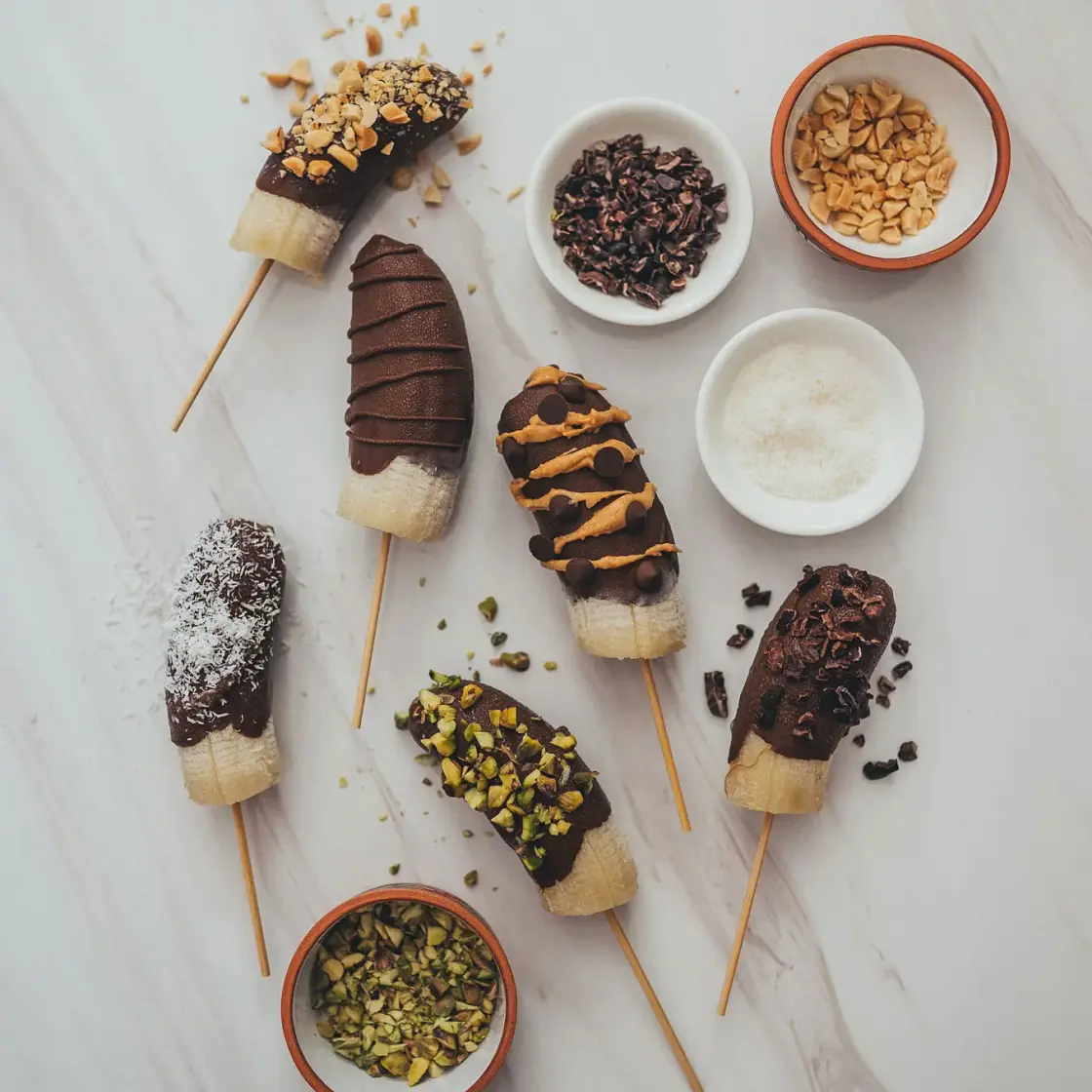 Frozen Chocolate Banana Pops