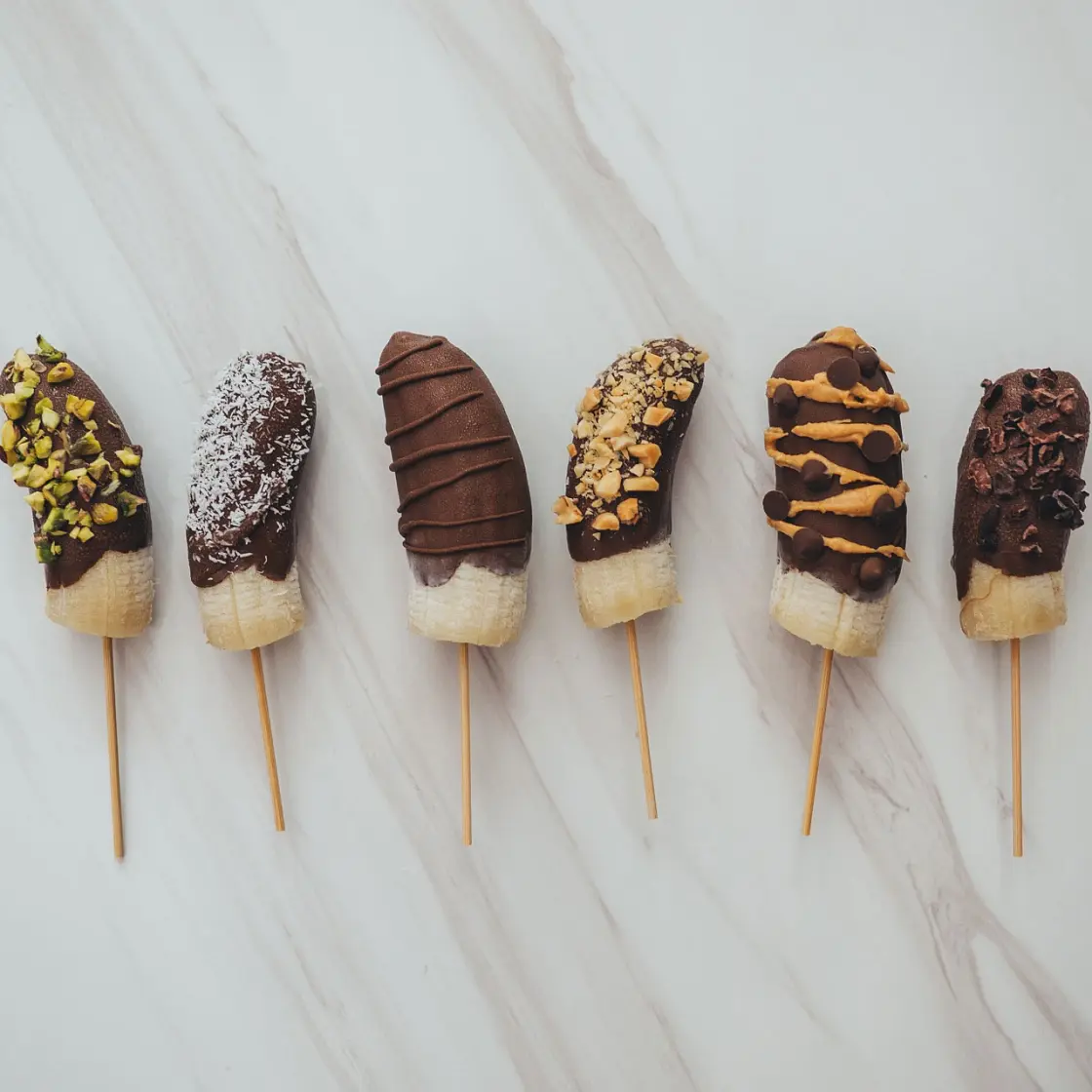 Frozen Chocolate Banana Pops