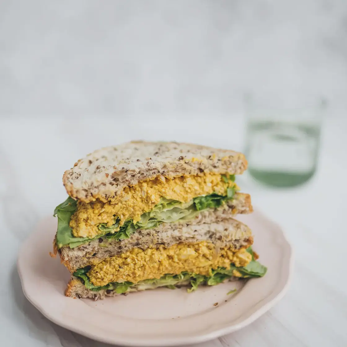 Vegan Curried Egg Sandwich