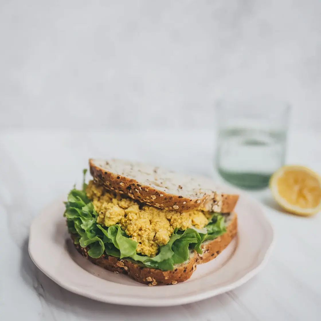 Vegan Curried Egg Sandwich