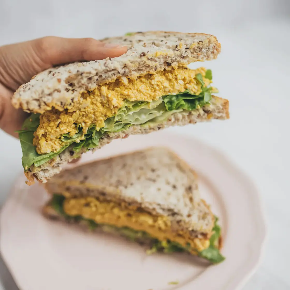 Vegan Curried Egg Sandwich