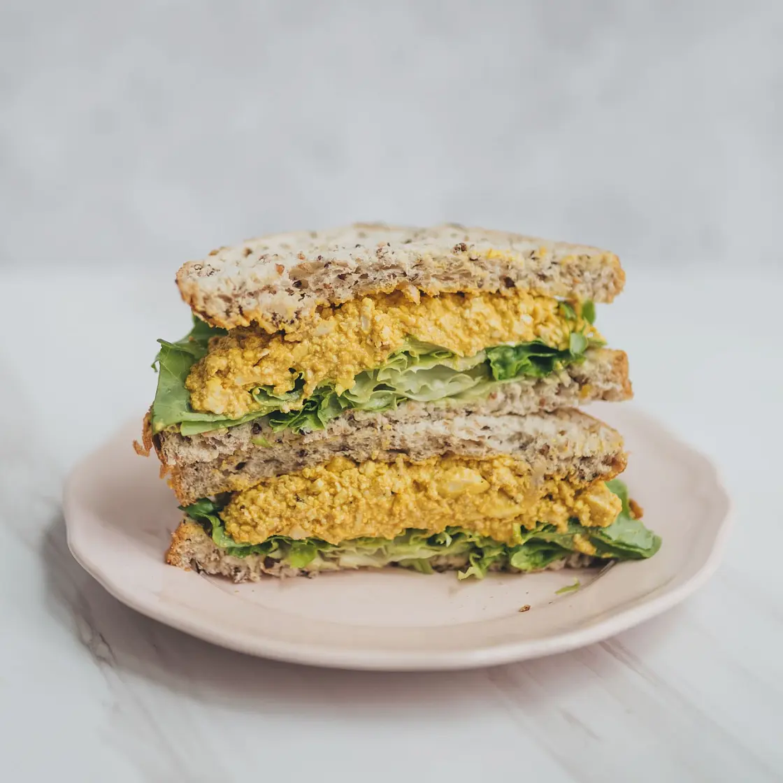Vegan Curried Egg Sandwich