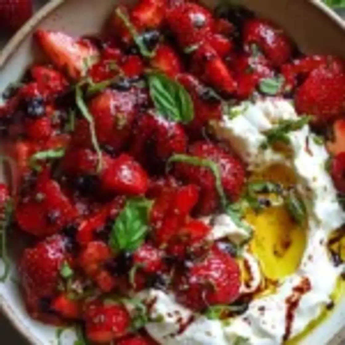 Whipped Feta Dip with Roasted Strawberries