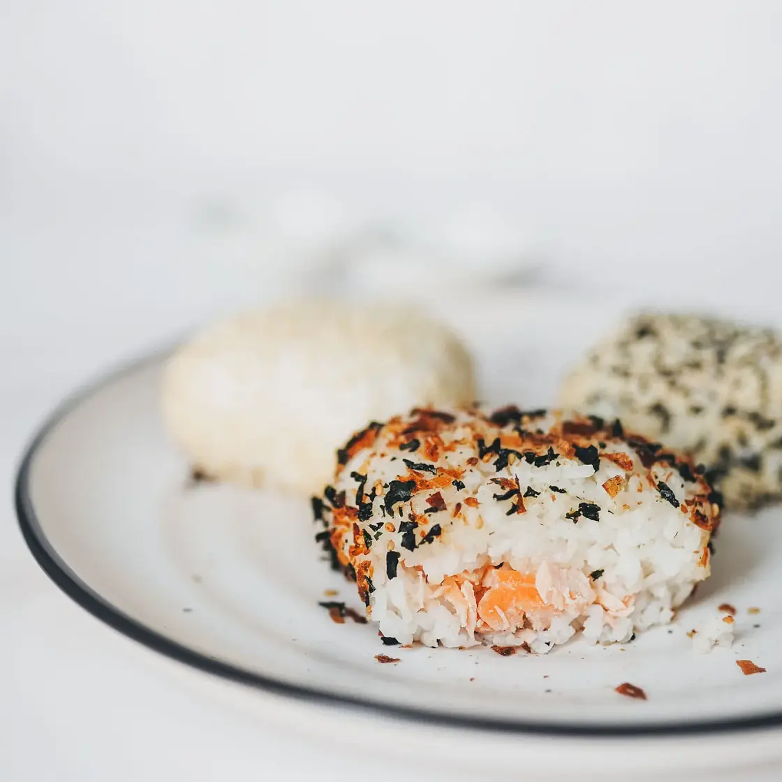 Salmon Onigiri with Homemade Furikake