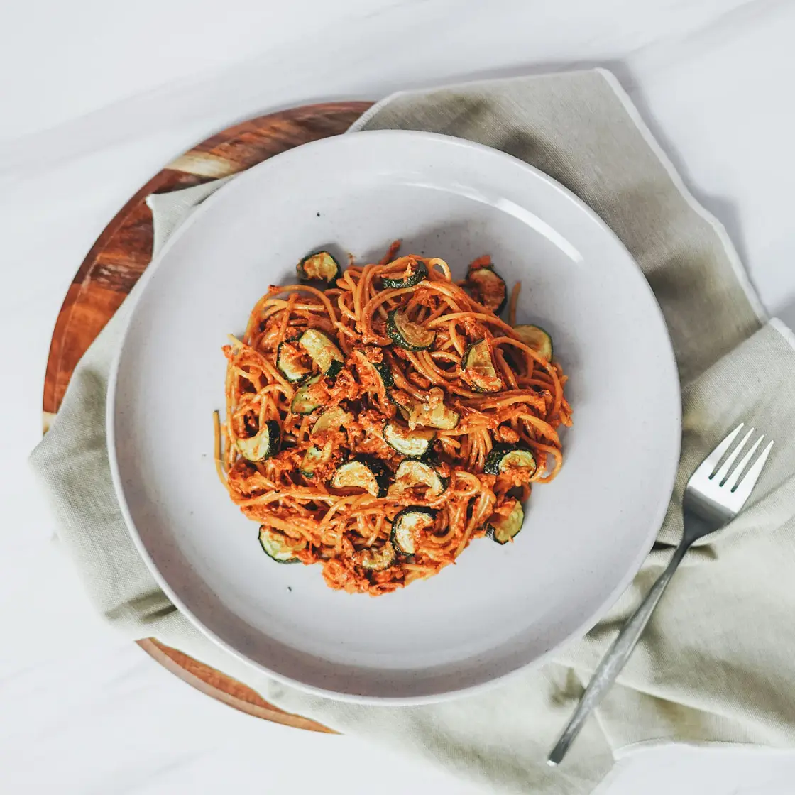 Roasted Red Pepper Pesto Pasta
