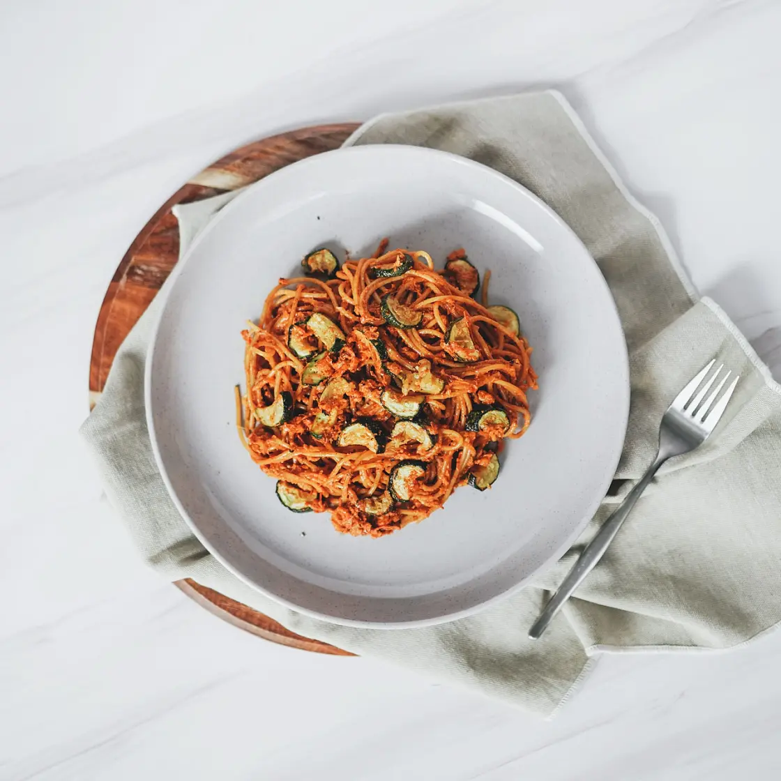 Roasted Red Pepper Pesto Pasta