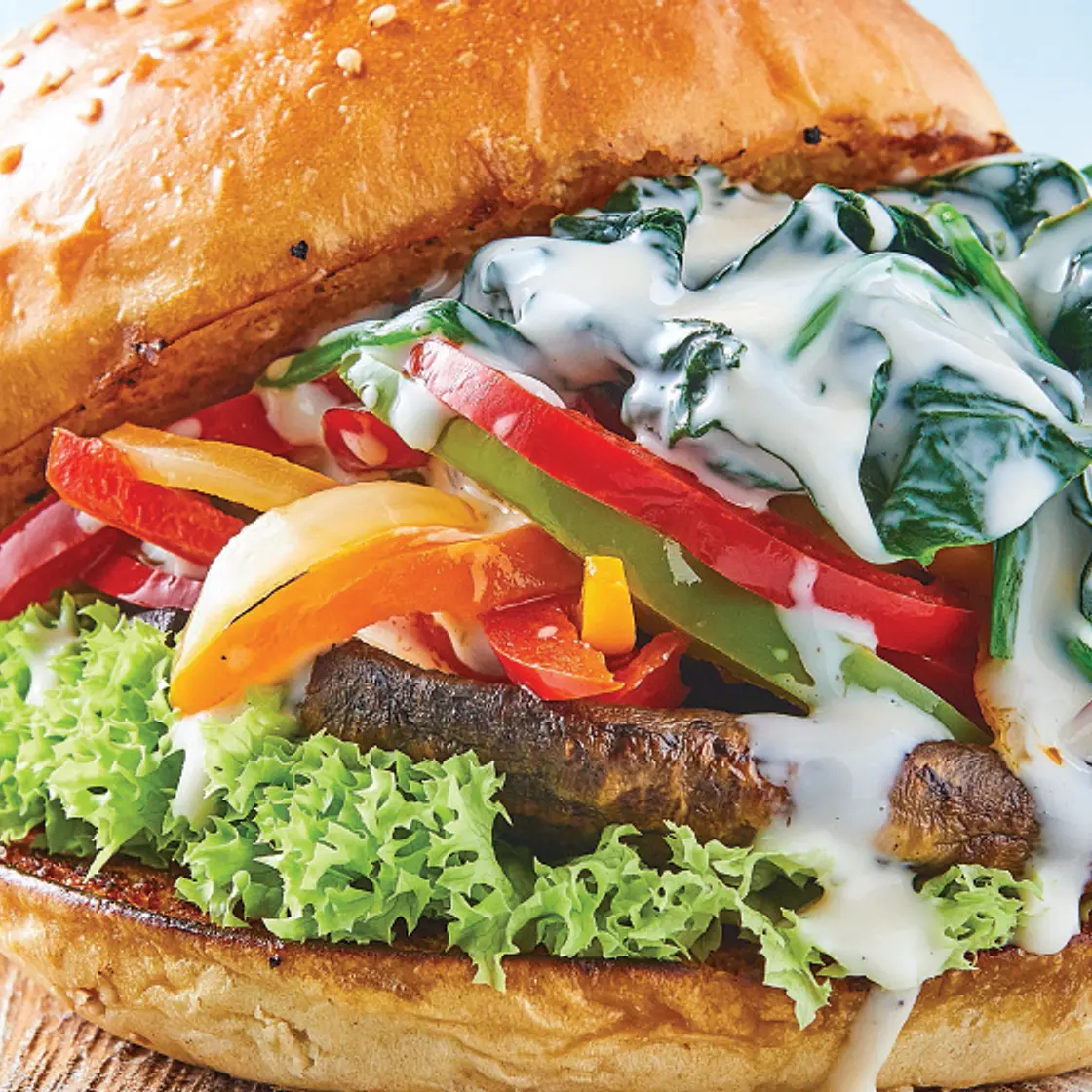 Hamburguesa vegetariana receta con portobello