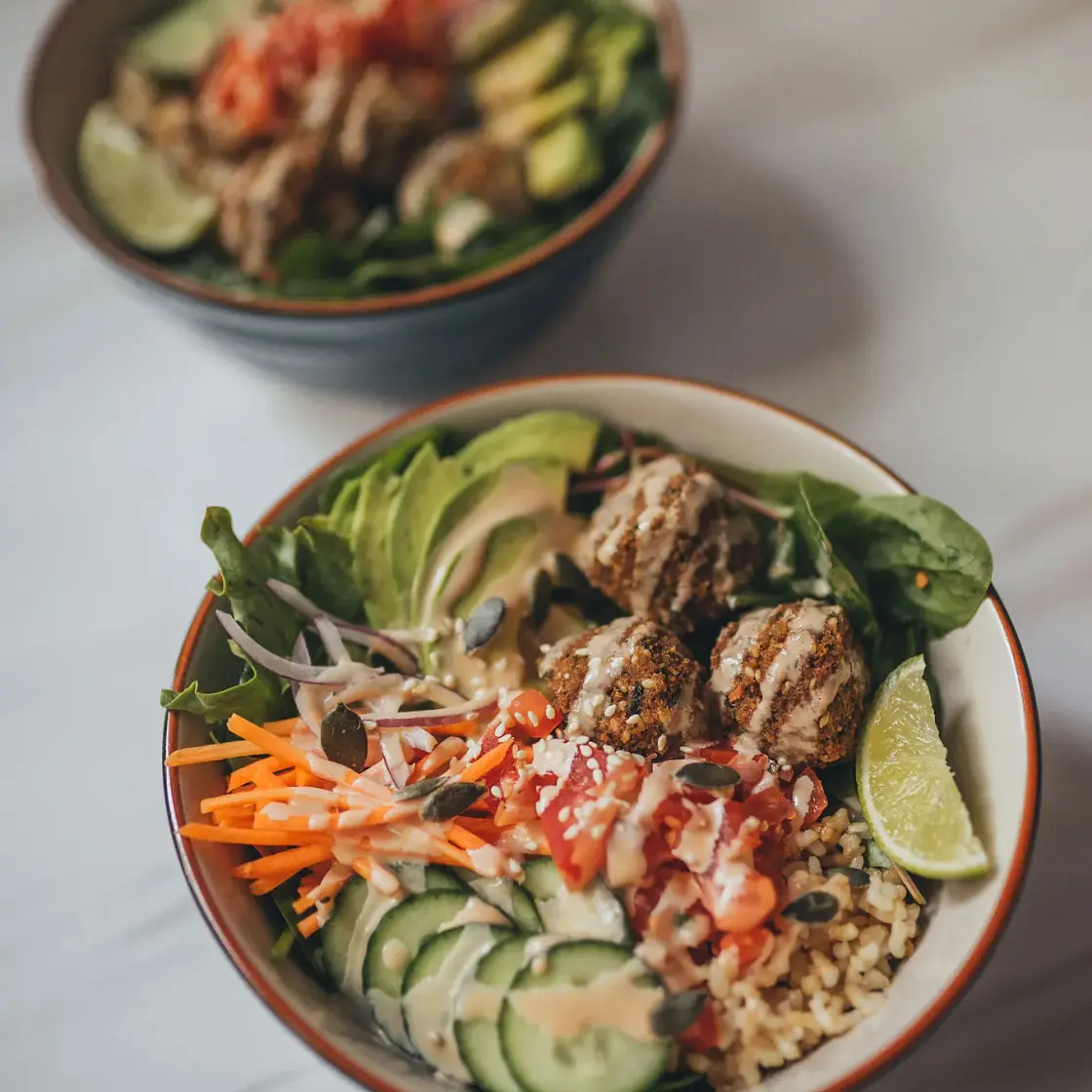 Falafel Buddha Bowl with Chipotle Sauce