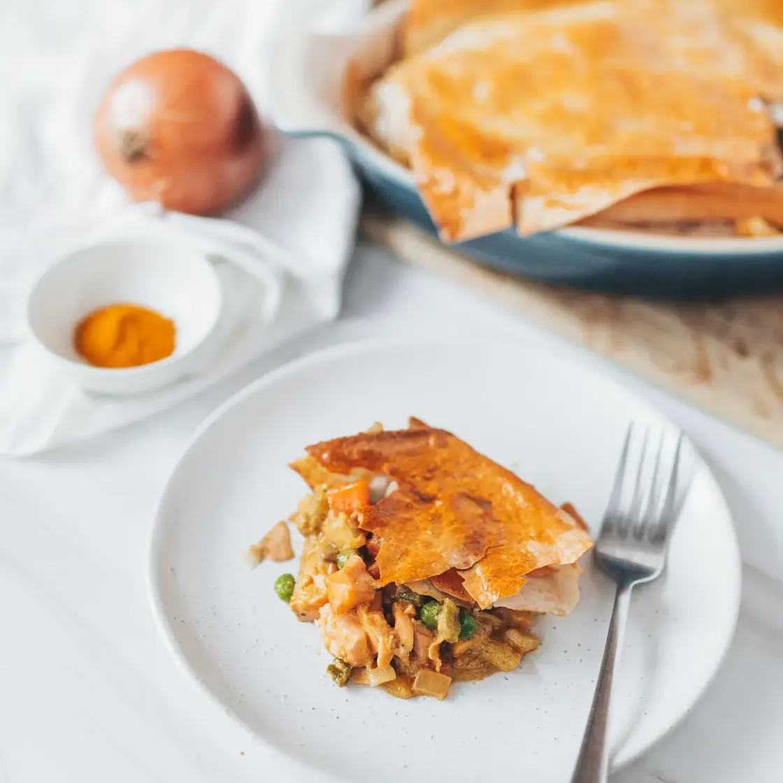 Curried Salmon Pot Pie