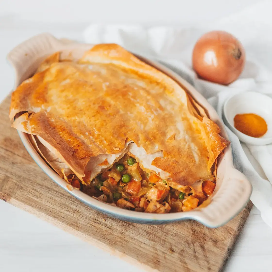 Curried Salmon Pot Pie