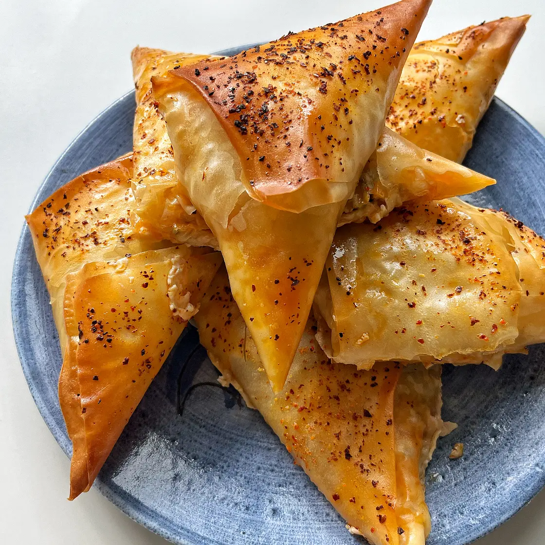 Chilli Oil Spinach Feta Pastries