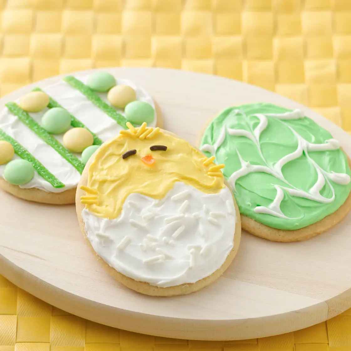 Frosted Easter Egg Cookies