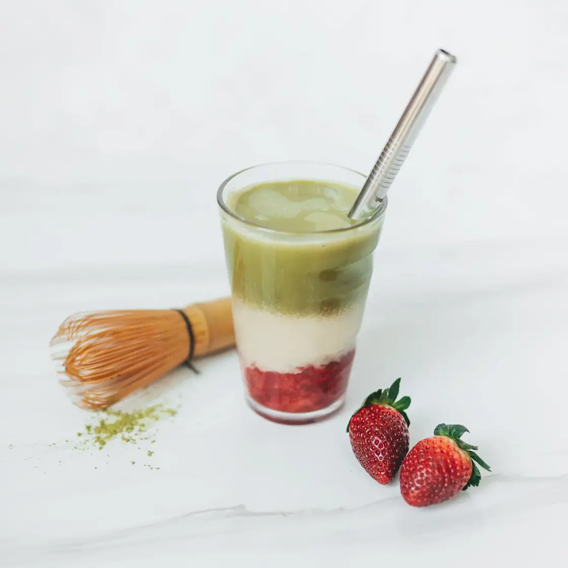 Strawberry Matcha Latte
