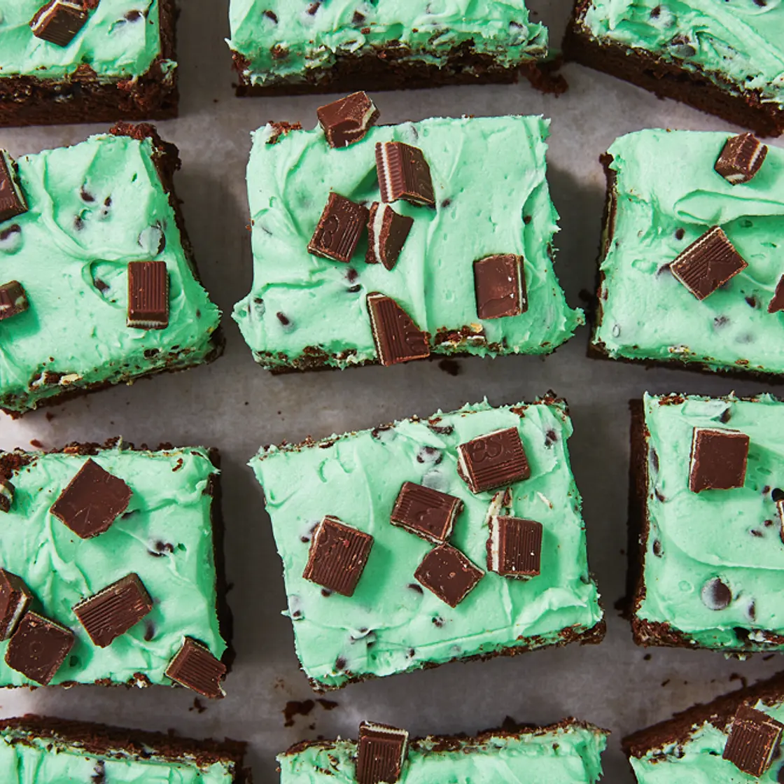 Mint Chocolate Chip Brownies