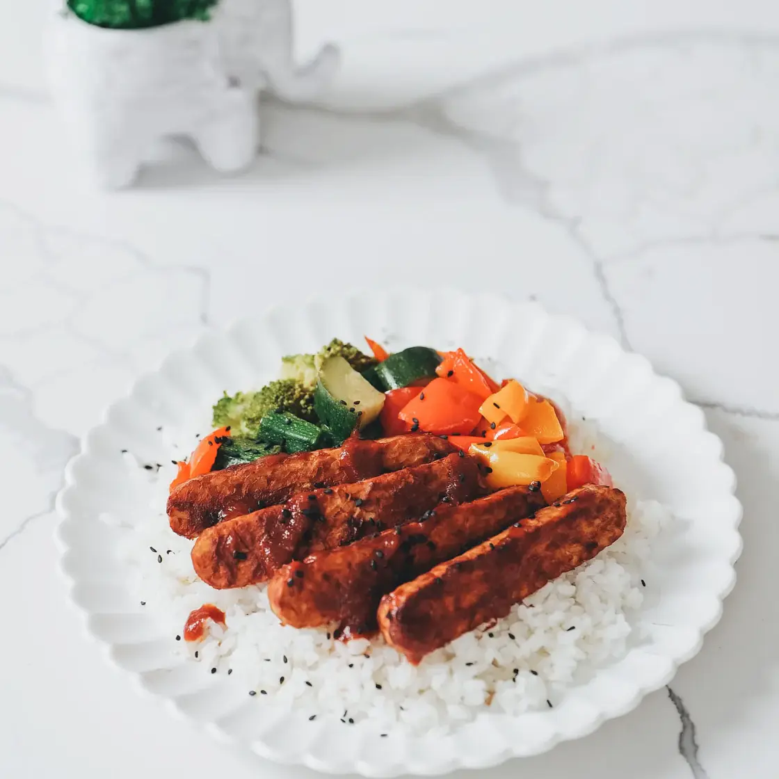 Vegan BBQ Tempeh Ribs