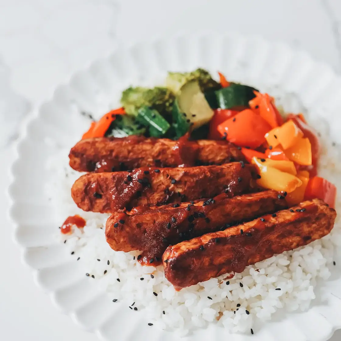 Vegan BBQ Tempeh Ribs