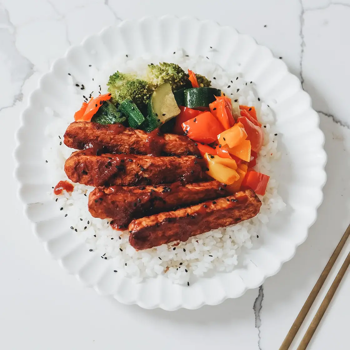 Vegan BBQ Tempeh Ribs