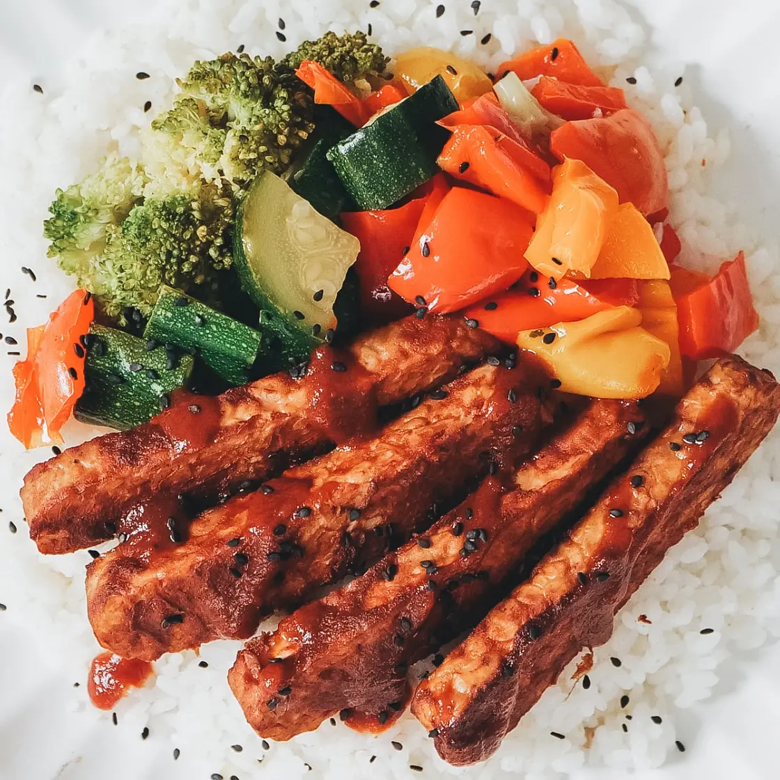 Vegan BBQ Tempeh Ribs