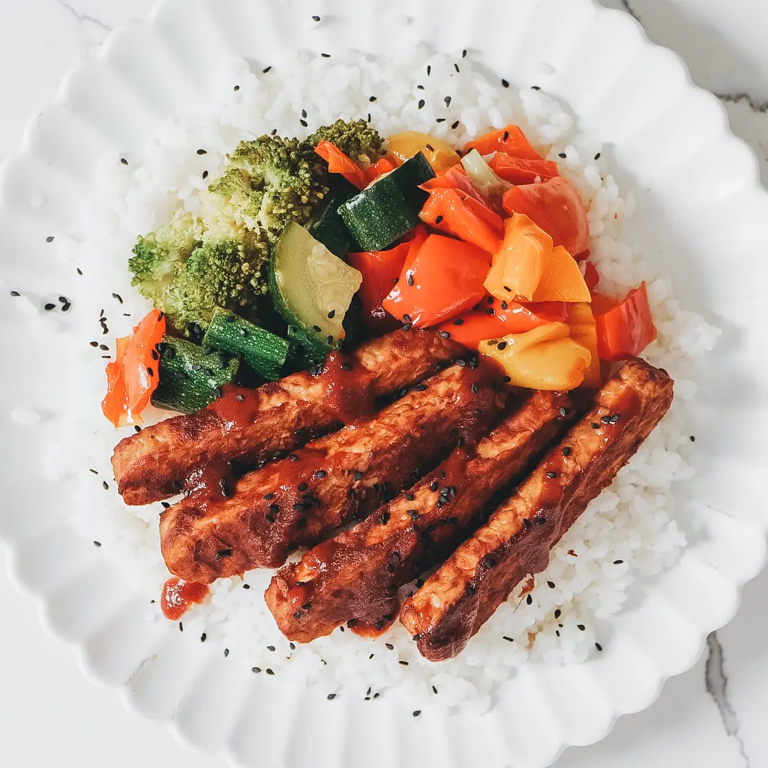 Vegan BBQ Tempeh Ribs