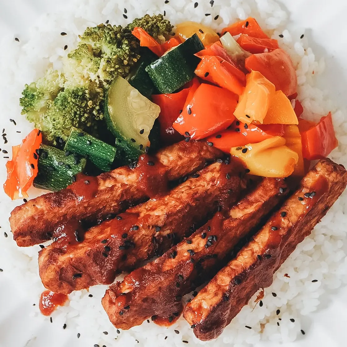Vegan BBQ Tempeh Ribs