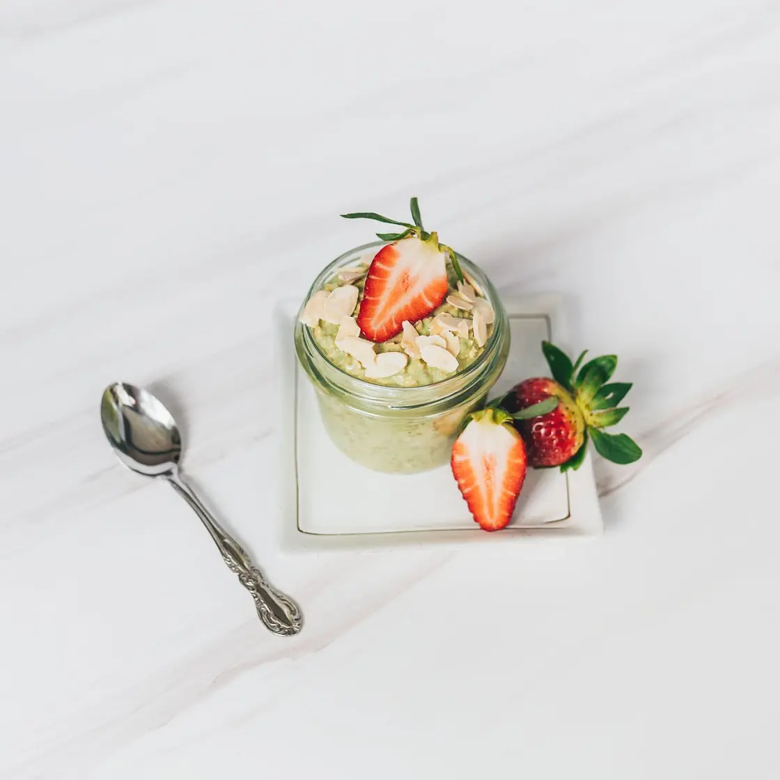 Strawberry Matcha Overnight Oats