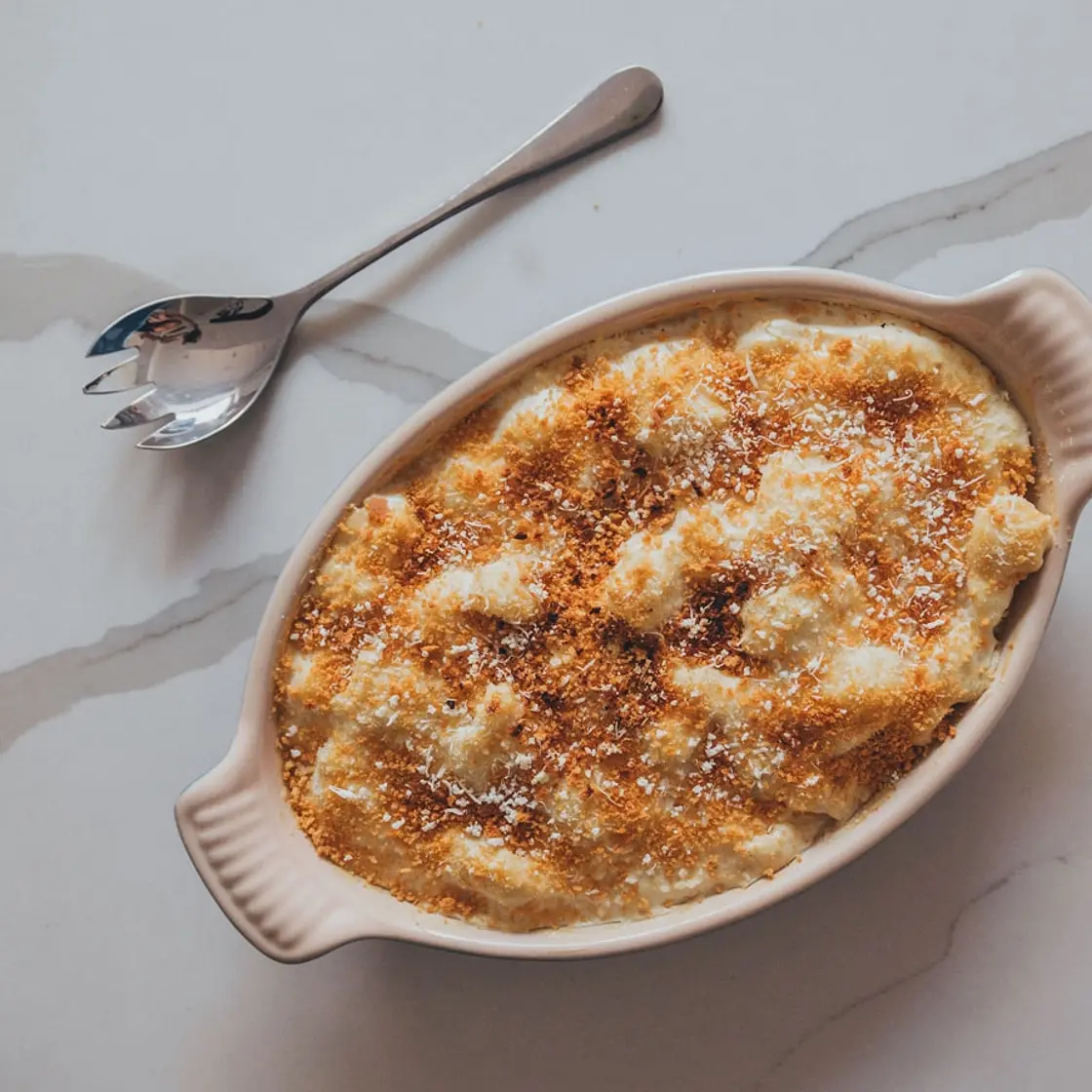 Vegan Cauliflower Cheese Bake