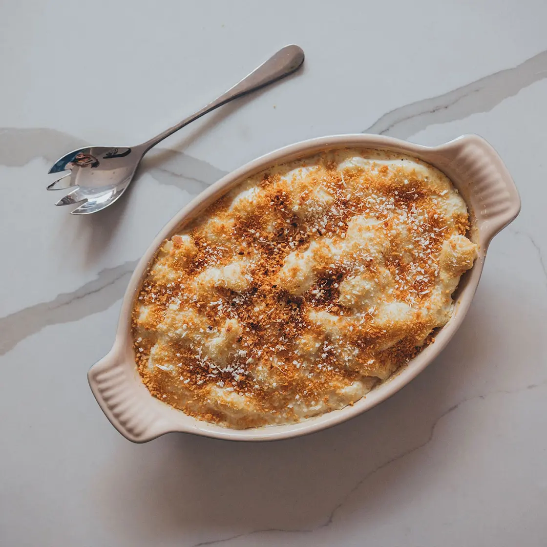 Vegan Cauliflower Cheese Bake