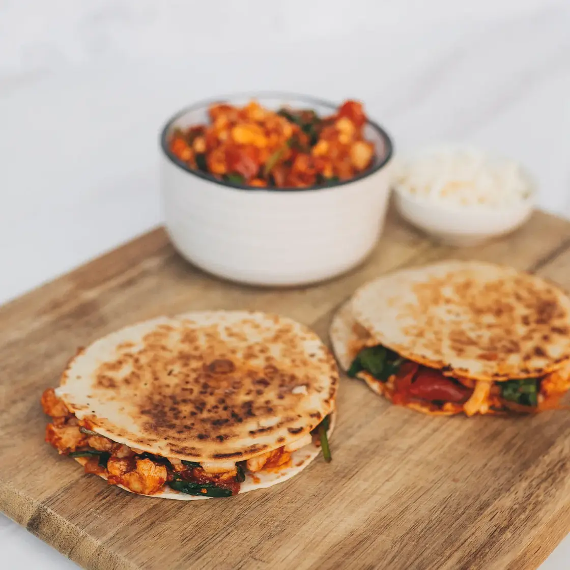 Mini Cheesy Tofu Quesadilla
