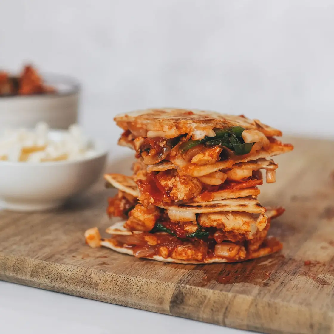 Mini Cheesy Tofu Quesadilla