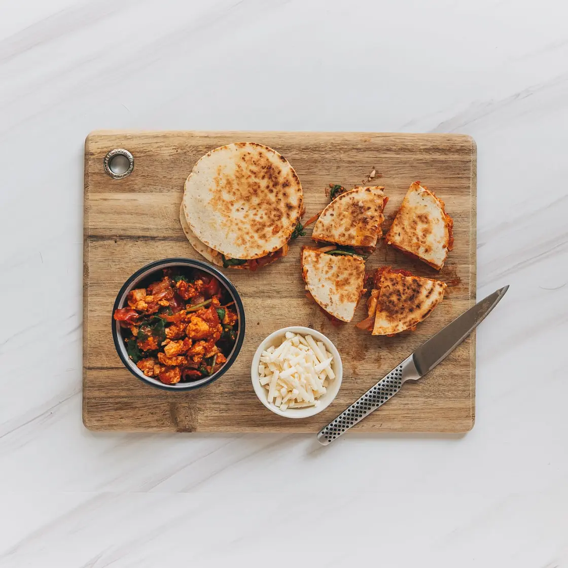 Mini Cheesy Tofu Quesadilla