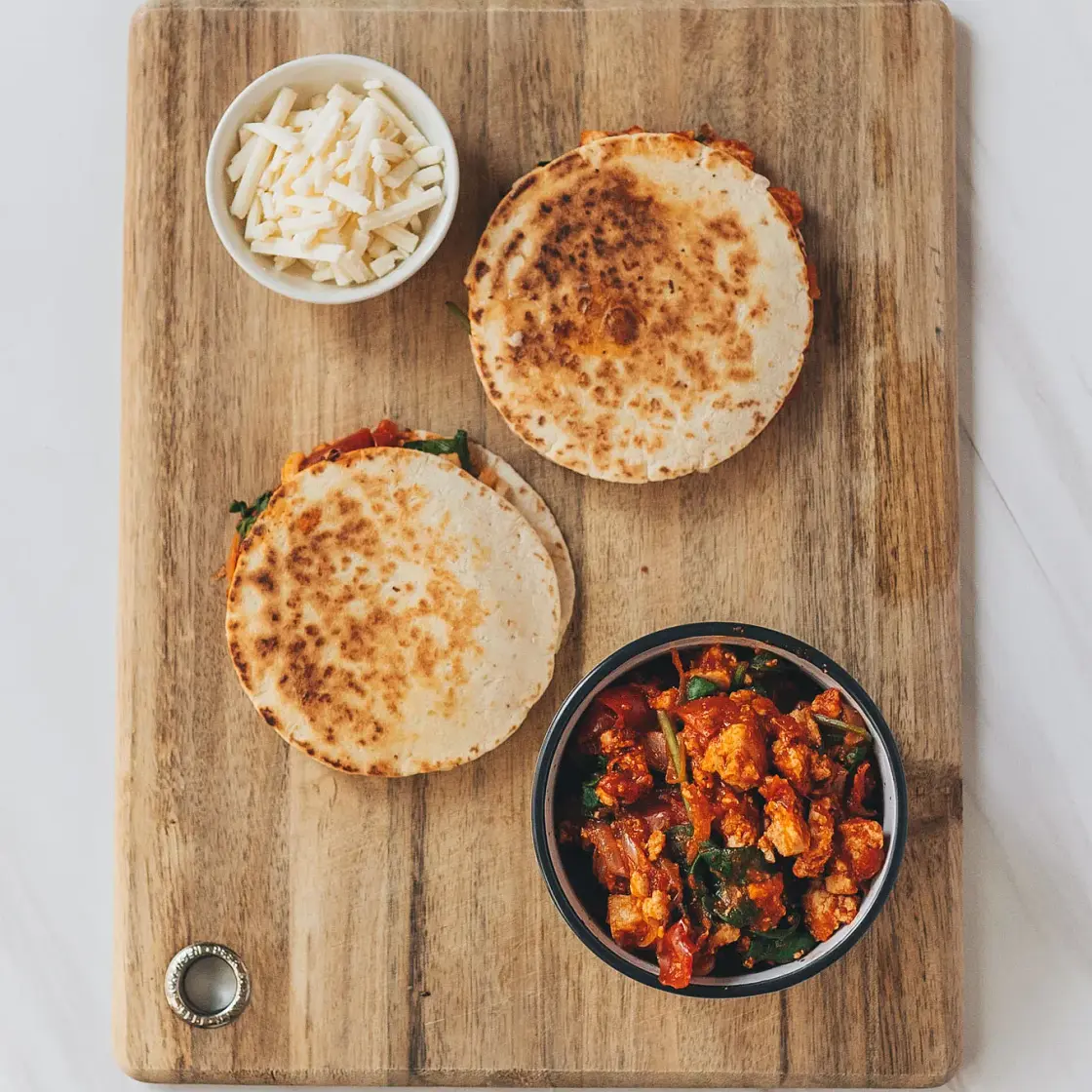 Mini Cheesy Tofu Quesadilla