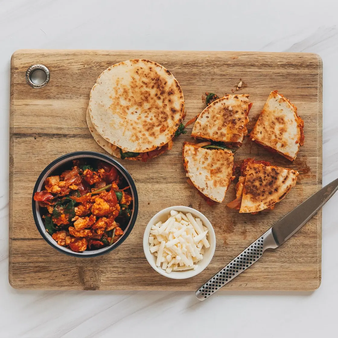 Mini Cheesy Tofu Quesadilla