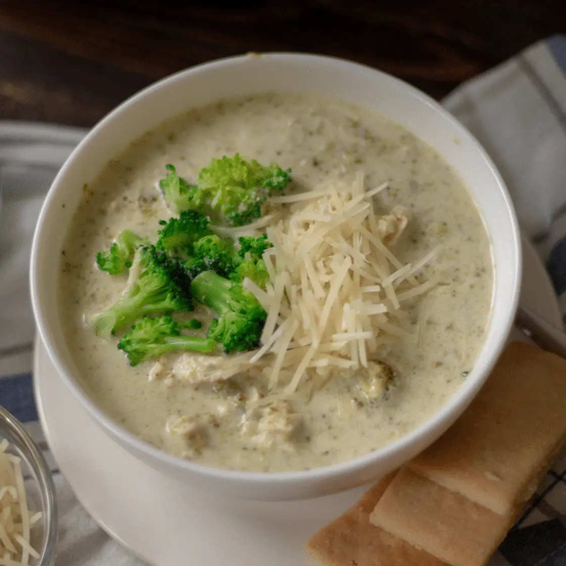 Chicken Broccoli Alfredo Soup | Keto, Crock Pot