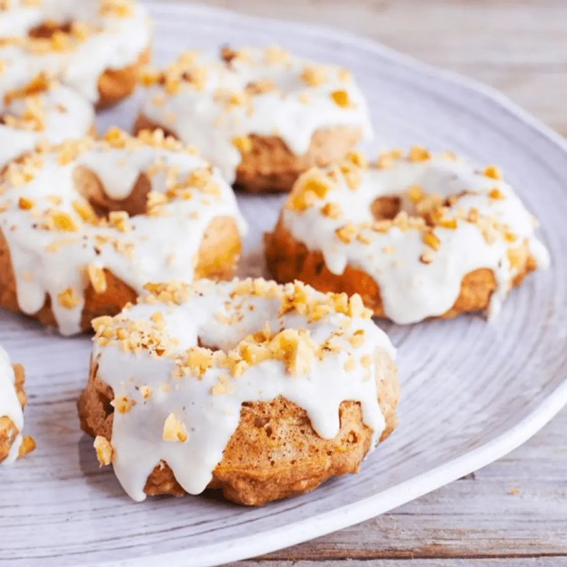 Baked Banana Nut Donuts