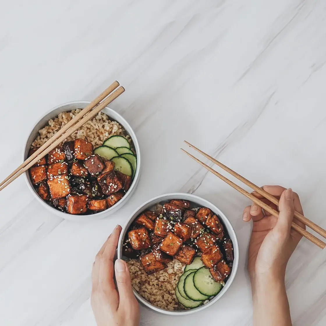 Teriyaki Tofu Rice Bowl
