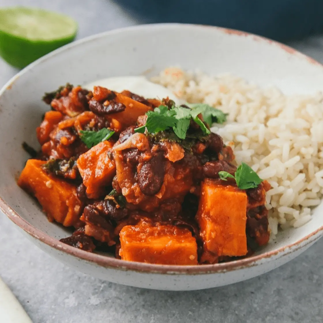Spicy Bean & Sweet Potato Chilli