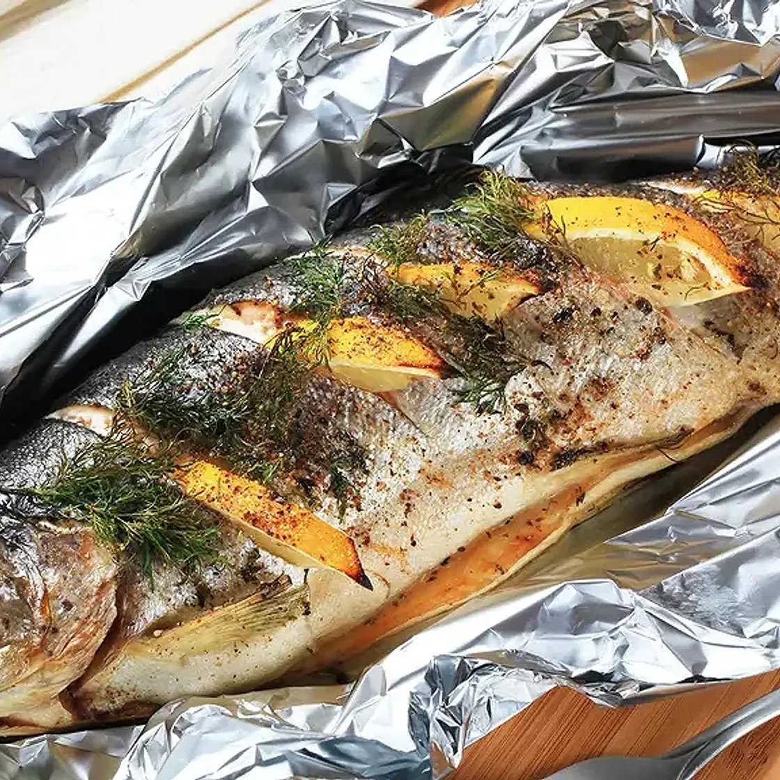 Truite en papillote au four