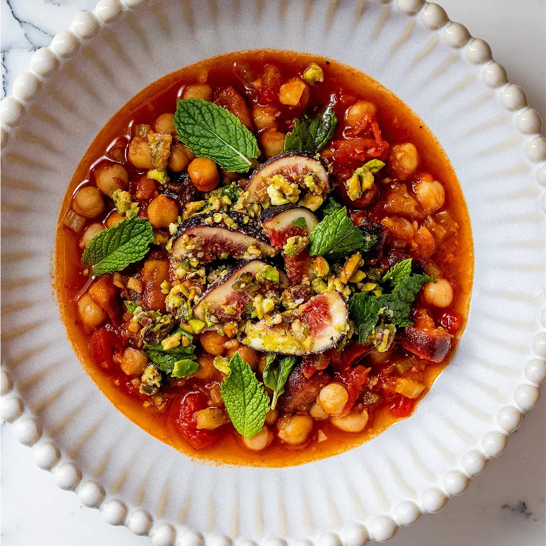 Harissa Fig and Chickpea Stew