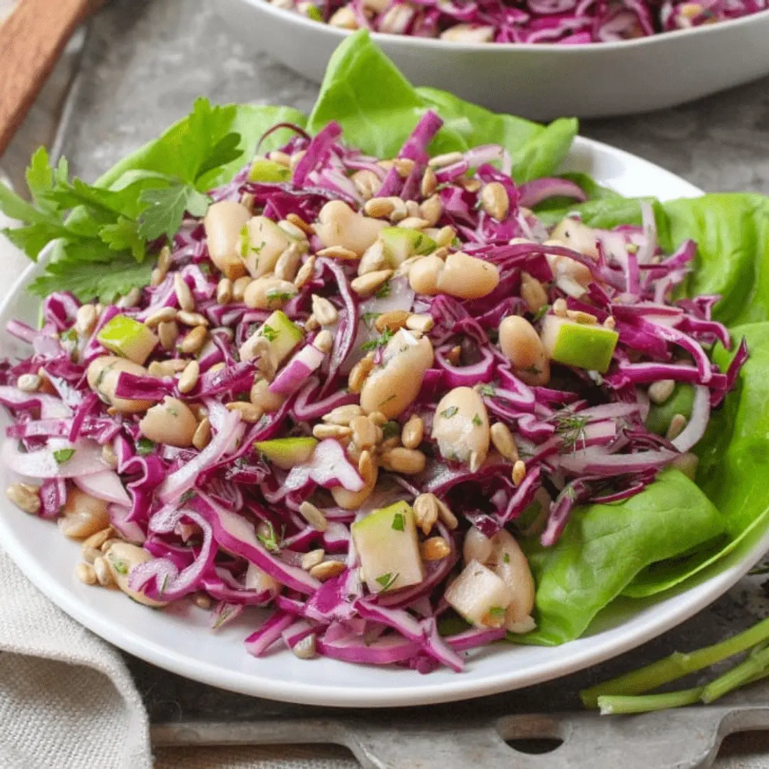 White Bean & Apple Cabbage Slaw with Cider Vinaigrette (15-Min)