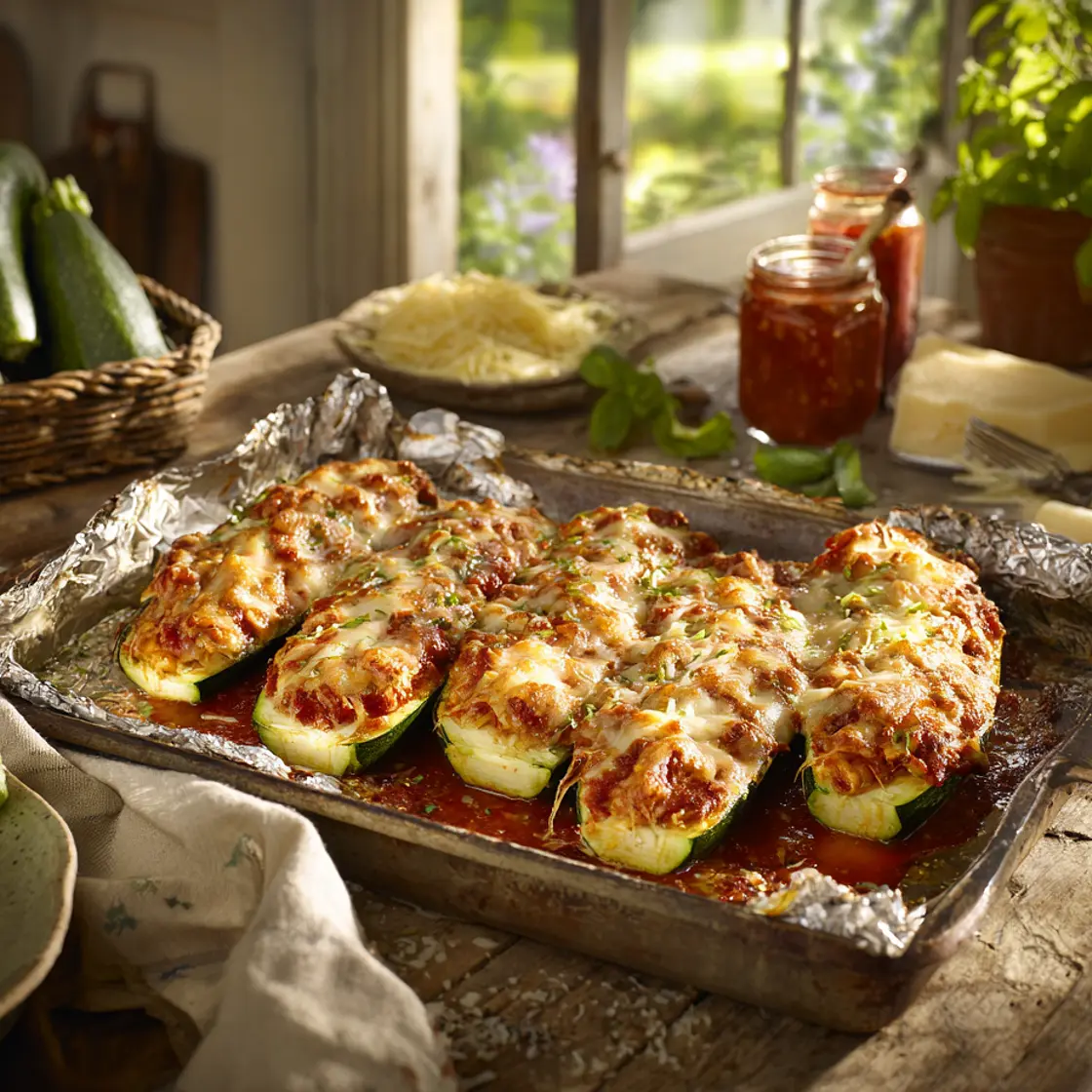 The Best Turkey-Stuffed Zucchini Boat