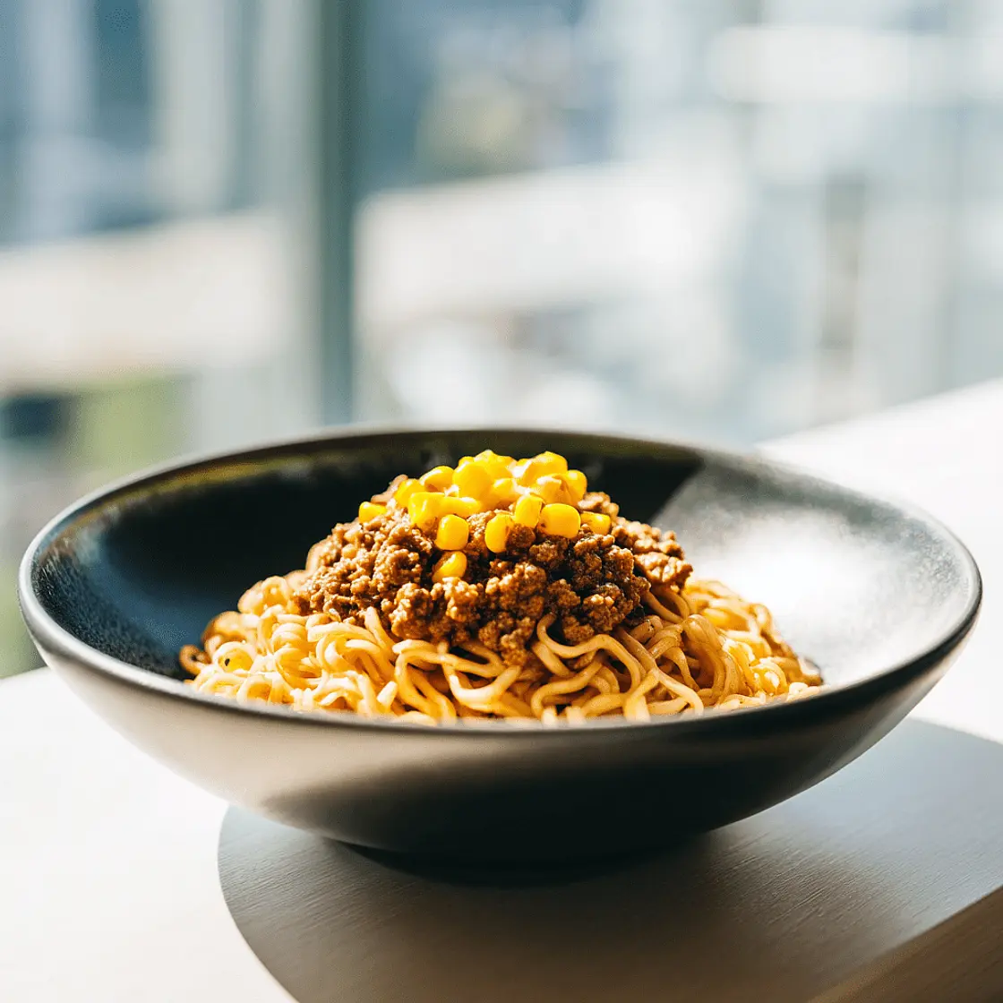 Soupless Tantanmen (Sichuan Style) mit vegetarischem Hack