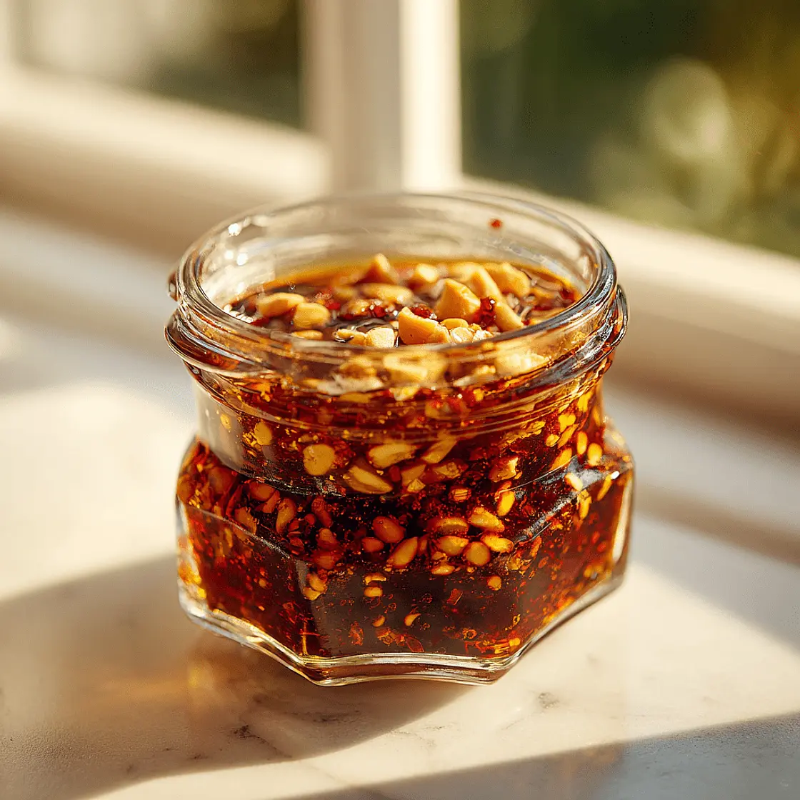 Chilicrisp – Chiliöl mit gehackten Erdnüssen