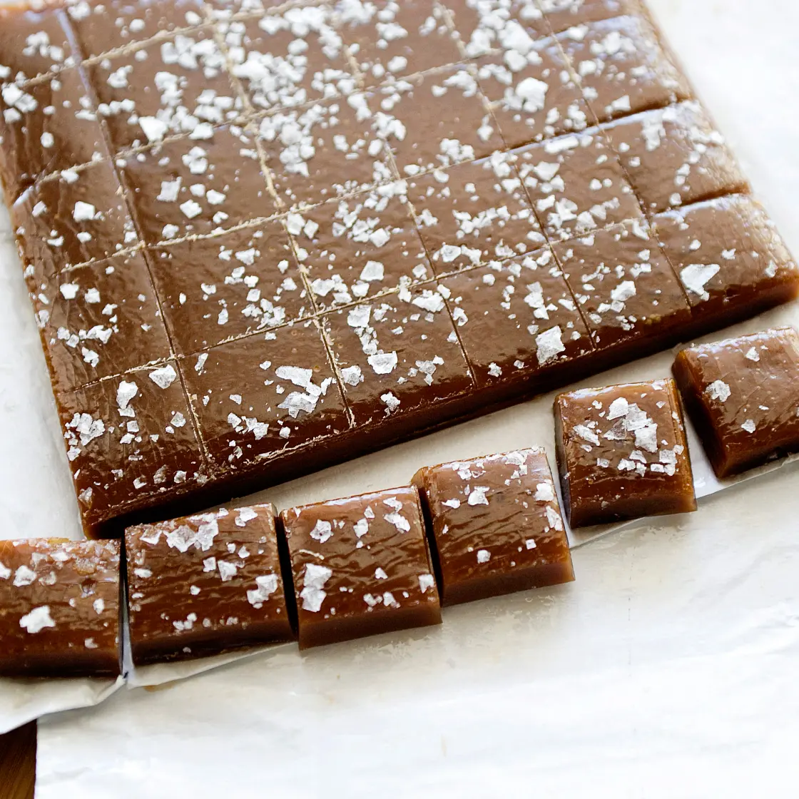 Salted Whiskey Caramels