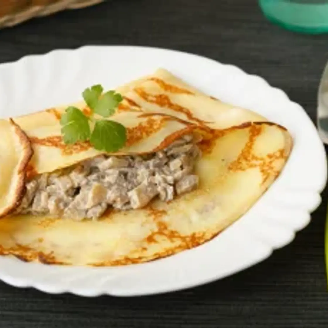 Crêpes aux champignons